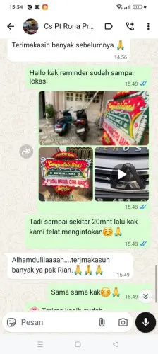 Testimonial Papan Bunga mampang prapatan